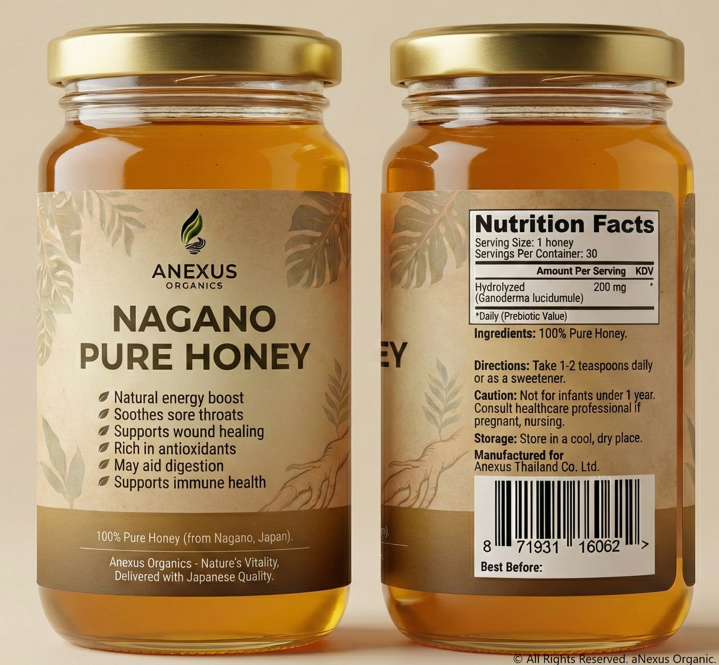 Nagano Pure Honey - Authentic Japanese Raw Honey